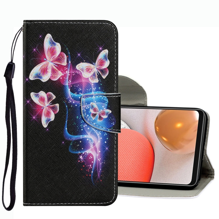Coloured Drawing Pattern Leather Phone Case, For Samsung Galaxy A42 5G