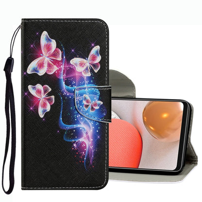 Coloured Drawing Pattern Leather Phone Case, For Samsung Galaxy A42 5G