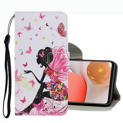 Coloured Drawing Pattern Leather Phone Case, For Samsung Galaxy A42 5G