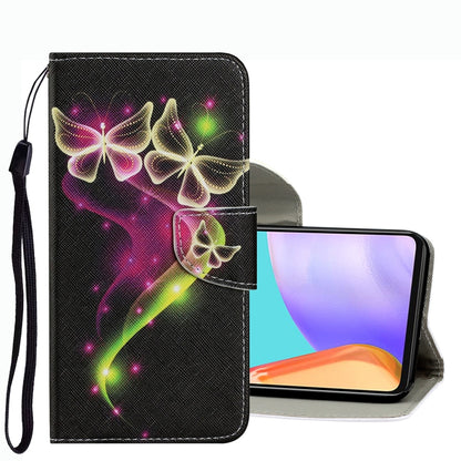 Coloured Drawing Pattern Leather Phone Case, For Samsung Galaxy A53