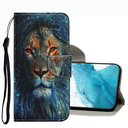 Coloured Drawing Pattern Leather Phone Case, For Samsung Galaxy S22 5G