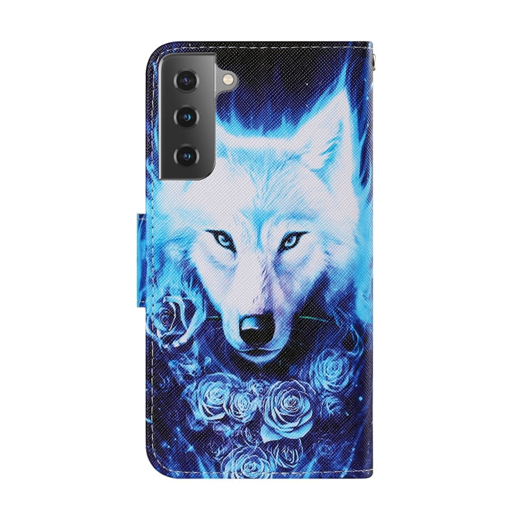 Coloured Drawing Pattern Leather Phone Case, For Samsung Galaxy S22+ 5G