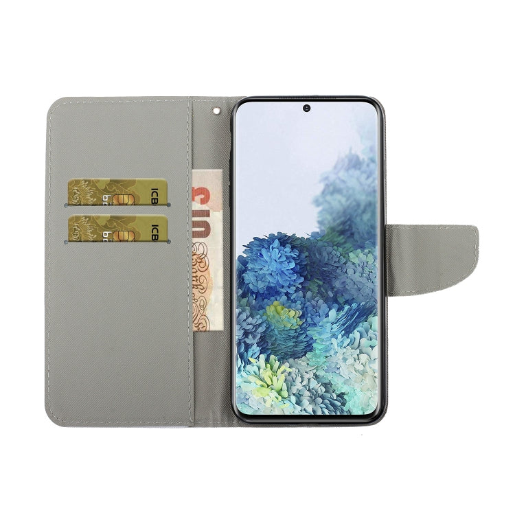 Coloured Drawing Pattern Leather Phone Case, For Samsung Galaxy S22+ 5G