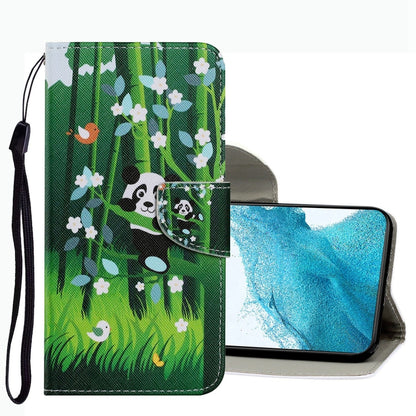 Coloured Drawing Pattern Leather Phone Case, For Samsung Galaxy S22+ 5G