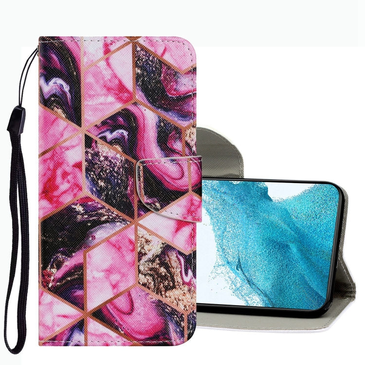 Coloured Drawing Pattern Leather Phone Case, For Samsung Galaxy S22+ 5G