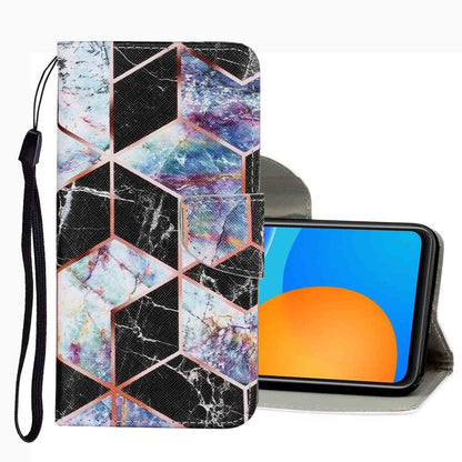 Coloured Drawing Pattern Leather Phone Case, For Huawei P Smart 2021