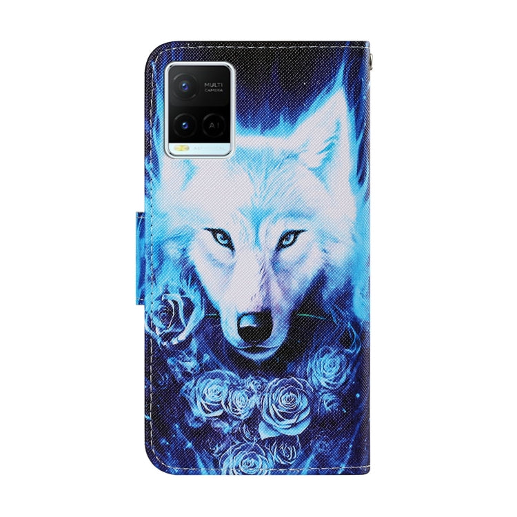 Coloured Drawing Pattern Leather Phone Case, For vivo Y21