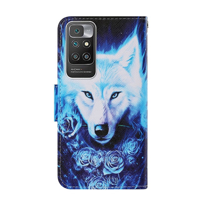 Coloured Drawing Pattern Leather Phone Case, For Xiaomi Redmi 10