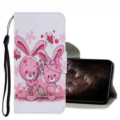 Coloured Drawing Pattern Leather Phone Case, For Xiaomi Redmi Note 10 Pro 5G