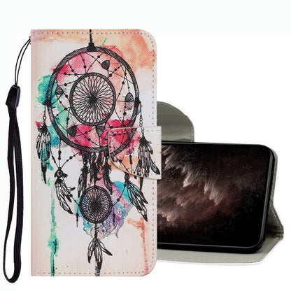 Coloured Drawing Pattern Leather Phone Case, For Xiaomi Redmi Note 10 Pro 5G