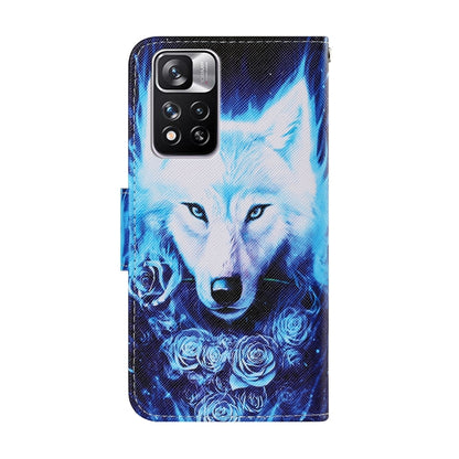 Coloured Drawing Pattern Leather Phone Case, For Xiaomi Redmi Note 11 Pro 5G China
