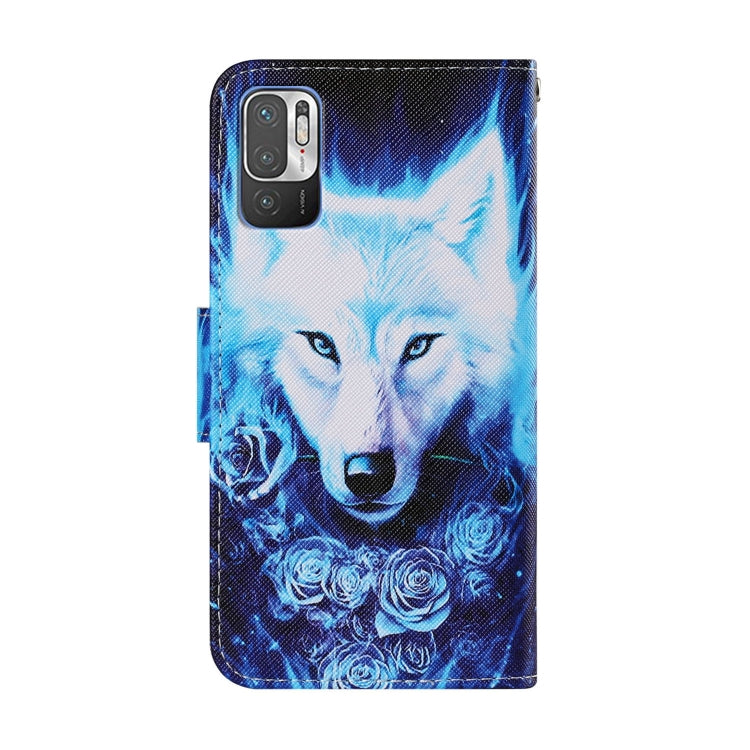 Coloured Drawing Pattern Leather Phone Case, For Xiaomi Redmi Note 10 5G
