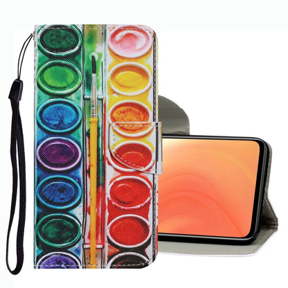 Coloured Drawing Pattern Leather Phone Case, For Xiaomi Mi 10T / 10T Pro