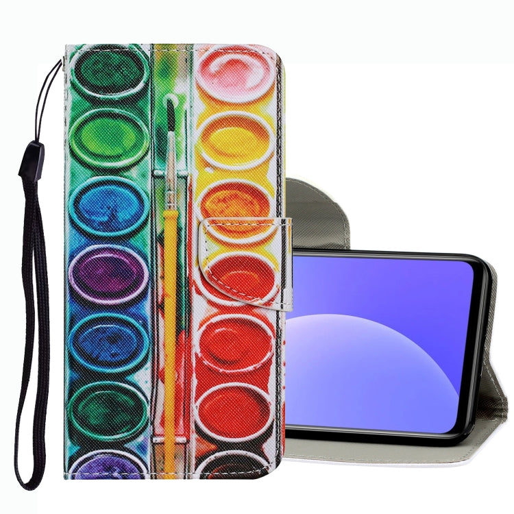 Coloured Drawing Pattern Leather Phone Case, For Xiaomi Mi 10T Lite