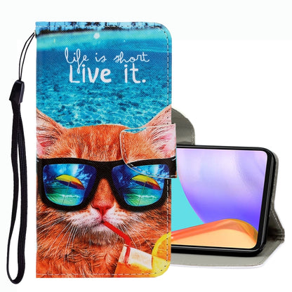 3D Colored Drawing Leather Phone Case, For Samsung Galaxy A33 5G
