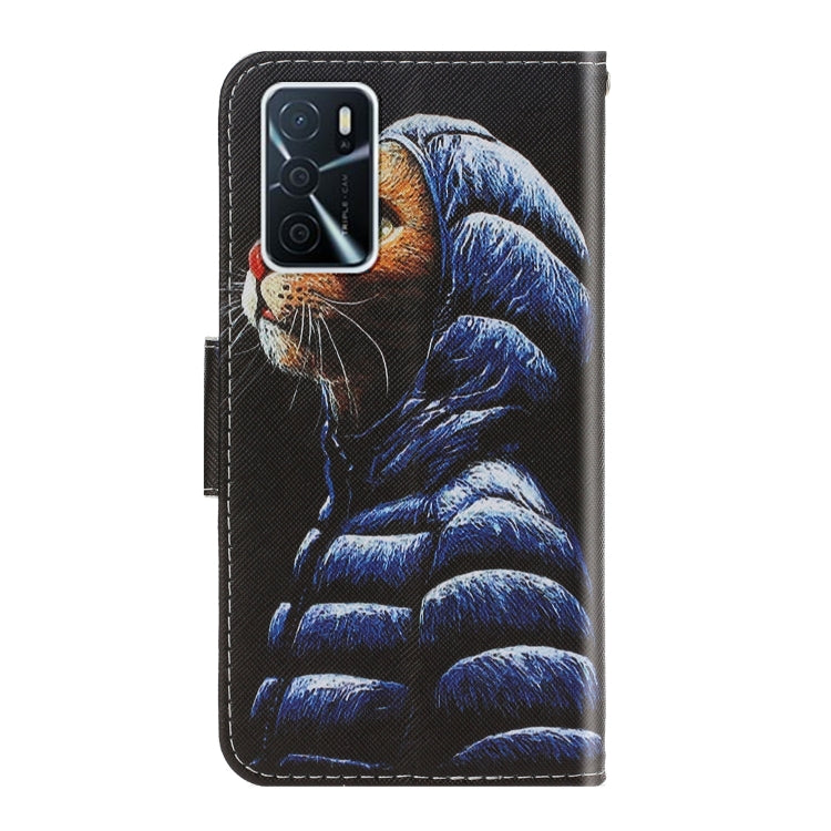 3D Colored Drawing Leather Phone Case, For OPPO A16
