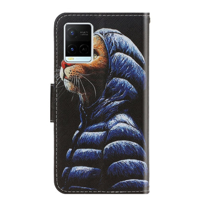 3D Colored Drawing Leather Phone Case, For vivo Y21