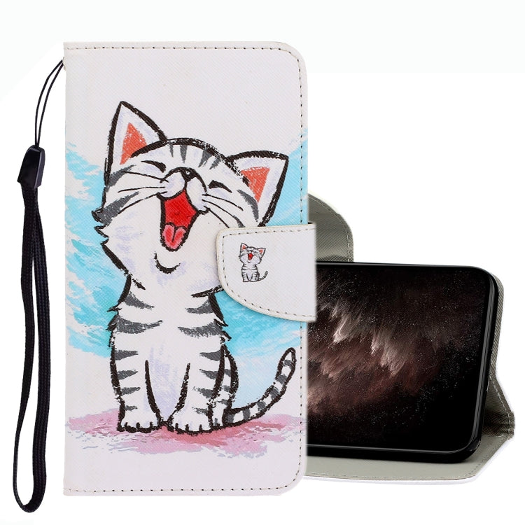 3D Colored Drawing Leather Phone Case, For vivo Y21