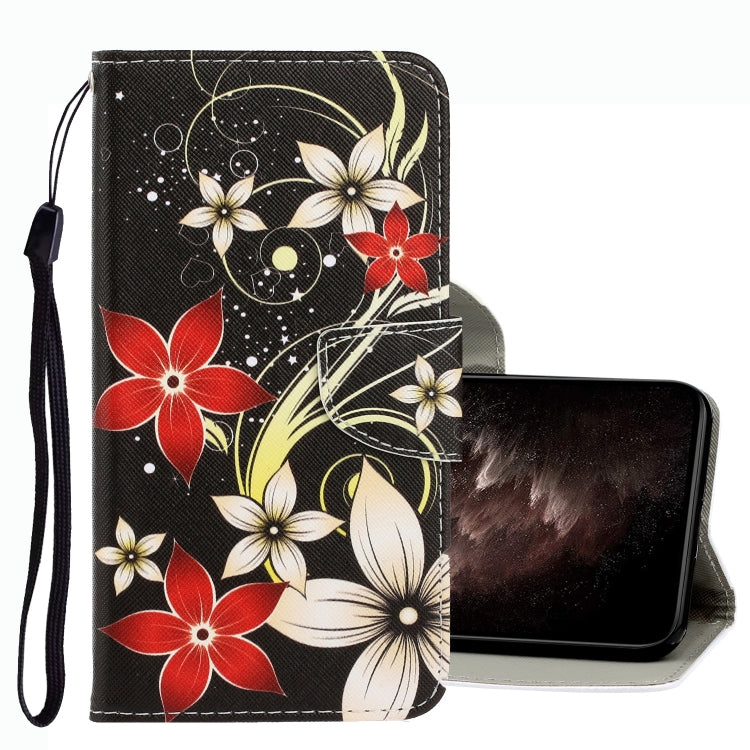 3D Colored Drawing Leather Phone Case, For vivo Y21