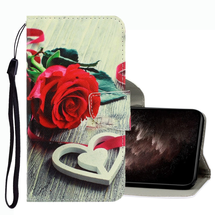 3D Colored Drawing Leather Phone Case, For vivo Y21