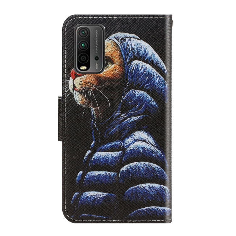 3D Colored Drawing Leather Phone Case, For Xiaomi Redmi 9T
