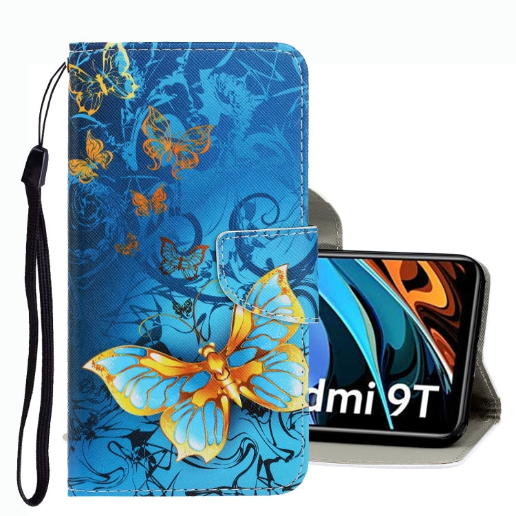 3D Colored Drawing Leather Phone Case, For Xiaomi Redmi 9T