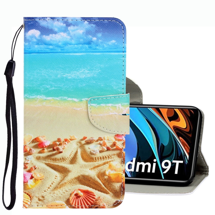 3D Colored Drawing Leather Phone Case, For Xiaomi Redmi 9T