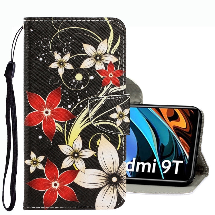 3D Colored Drawing Leather Phone Case, For Xiaomi Redmi 9T