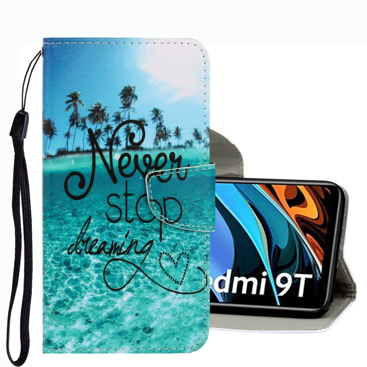 3D Colored Drawing Leather Phone Case, For Xiaomi Redmi 9T