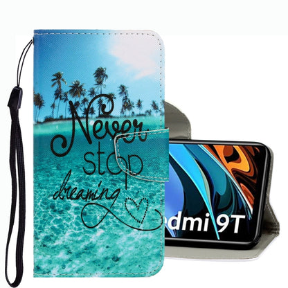 3D Colored Drawing Leather Phone Case, For Xiaomi Redmi 9T