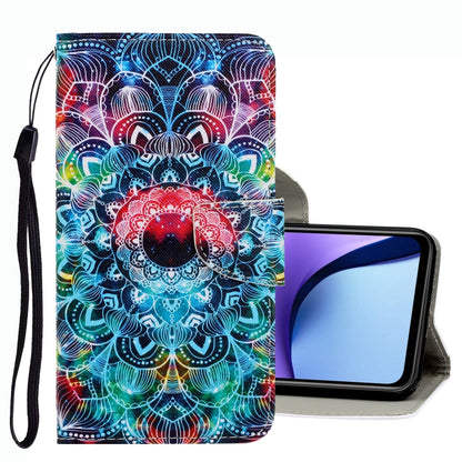 3D Colored Drawing Leather Phone Case, For Xiaomi Redmi Note 9T
