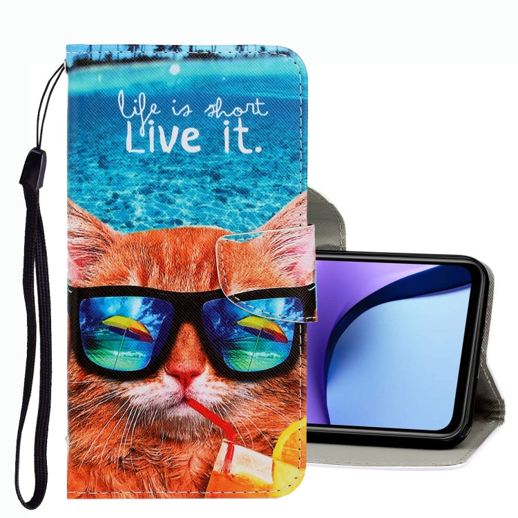 3D Colored Drawing Leather Phone Case, For Xiaomi Redmi Note 9T