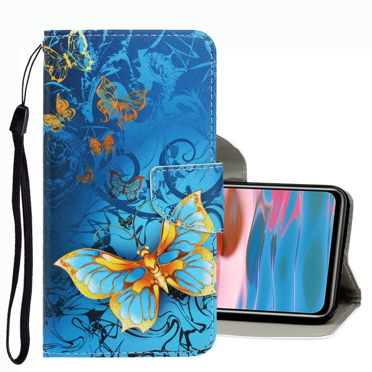 3D Colored Drawing Leather Phone Case, For Xiaomi Redmi Note 10 4G