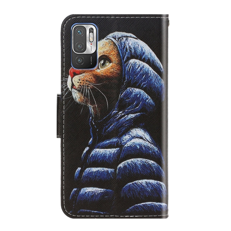 3D Colored Drawing Leather Phone Case, For Xiaomi Redmi Note 10 5G