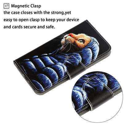 3D Colored Drawing Leather Phone Case, For Xiaomi Redmi Note 10 Pro