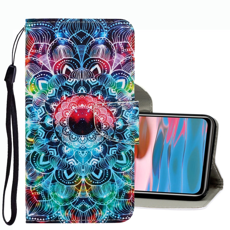 3D Colored Drawing Leather Phone Case, For Xiaomi Redmi Note 10 Pro