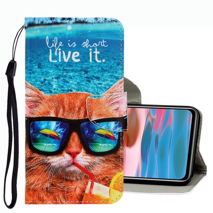 3D Colored Drawing Leather Phone Case, For Xiaomi Redmi Note 10 Pro