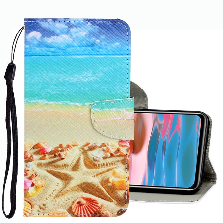 3D Colored Drawing Leather Phone Case, For Xiaomi Redmi Note 10 Pro