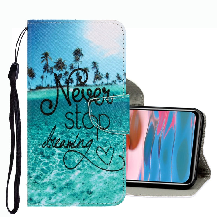 3D Colored Drawing Leather Phone Case, For Xiaomi Redmi Note 10 Pro