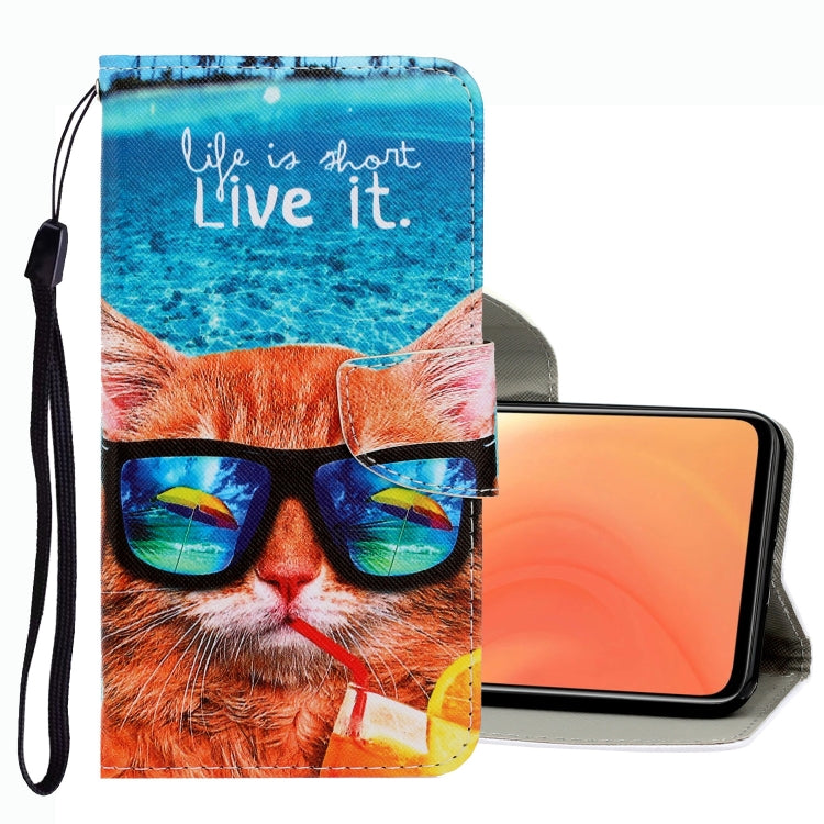 3D Colored Drawing Leather Phone Case, For Xiaomi Mi 10T / 10T Pro