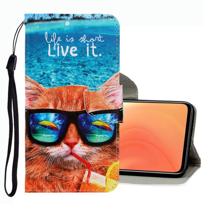 3D Colored Drawing Leather Phone Case, For Xiaomi Mi 10T / 10T Pro