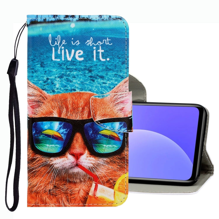 3D Colored Drawing Leather Phone Case, For Xiaomi Mi 10T Lite