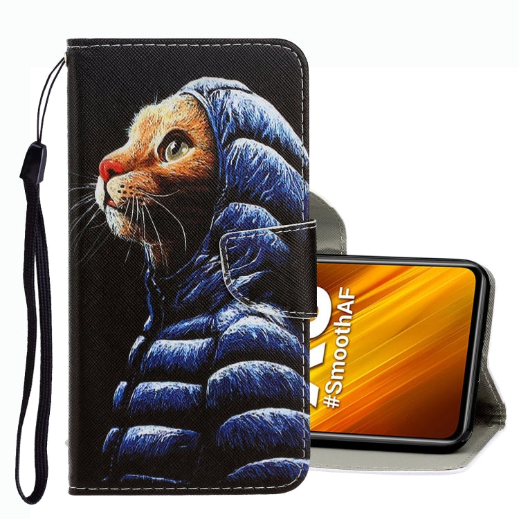 3D Colored Drawing Leather Phone Case, For Xiaomi Poco X3 NFC