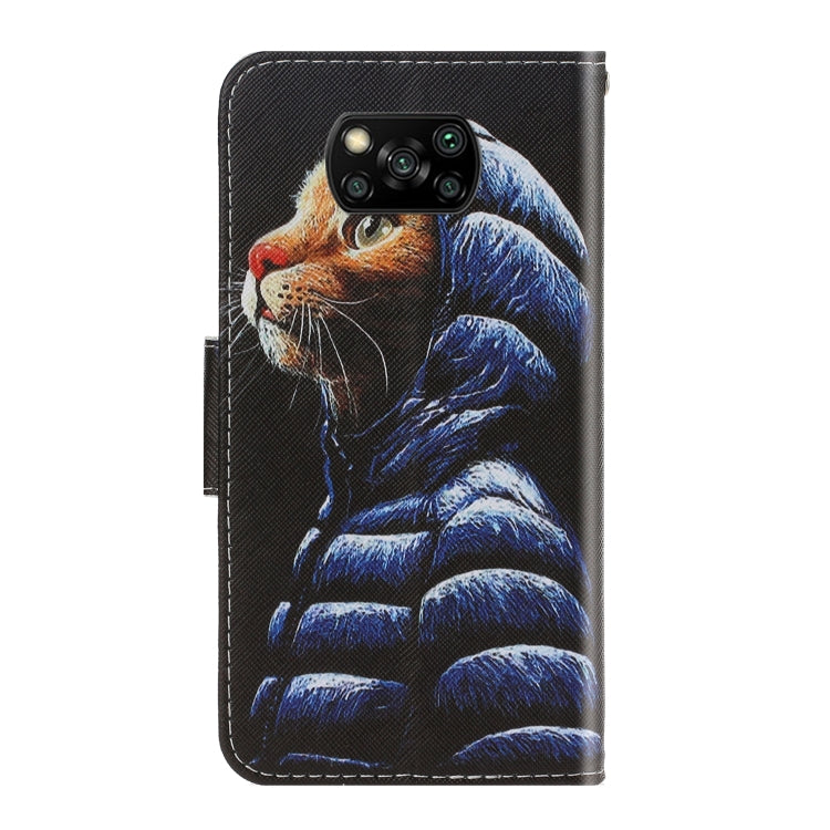 3D Colored Drawing Leather Phone Case, For Xiaomi Poco X3 NFC