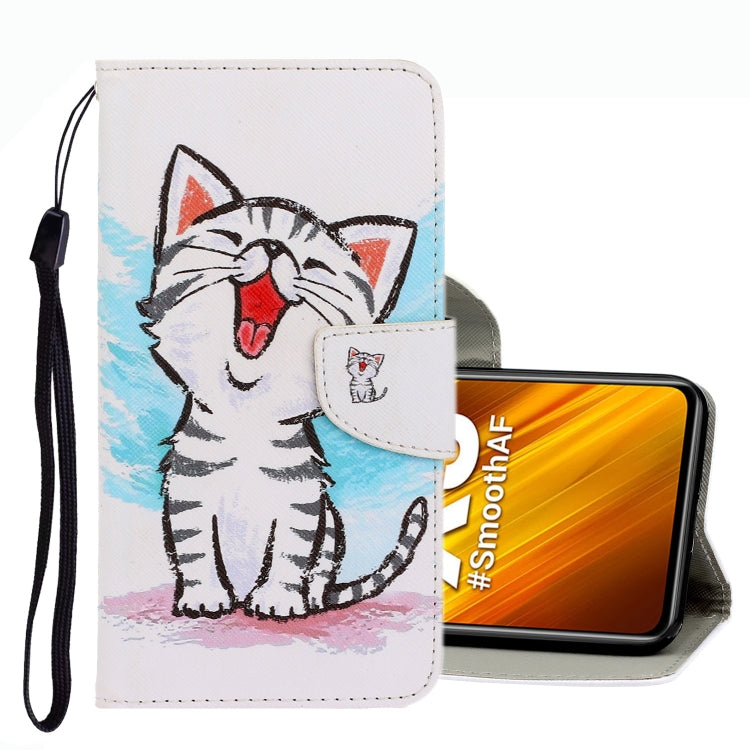 3D Colored Drawing Leather Phone Case, For Xiaomi Poco X3 NFC