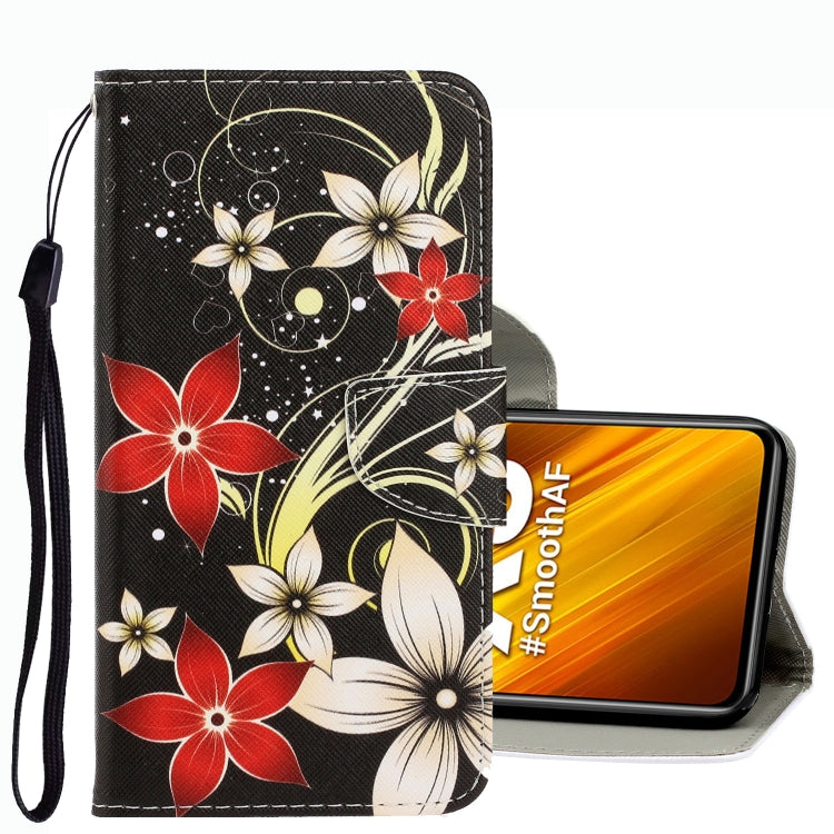 3D Colored Drawing Leather Phone Case, For Xiaomi Poco X3 NFC