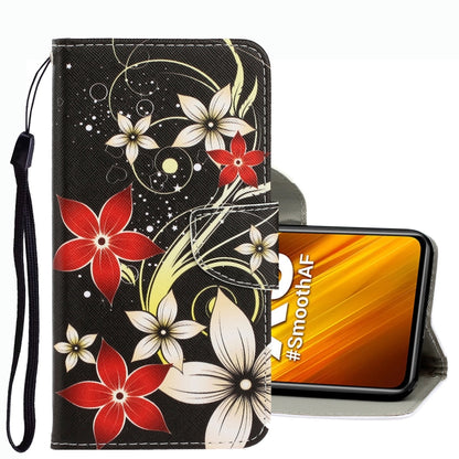3D Colored Drawing Leather Phone Case, For Xiaomi Poco X3 NFC