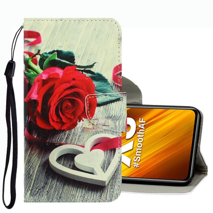 3D Colored Drawing Leather Phone Case, For Xiaomi Poco X3 NFC