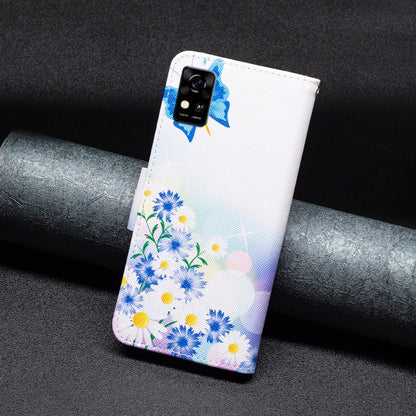Colored Drawing Pattern Leather Phone Case, For ZTE Blade  A31
