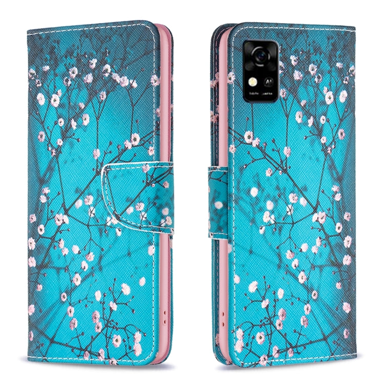 Colored Drawing Pattern Leather Phone Case, For ZTE Blade  A31